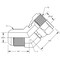 World Wide Fittings JIC Swivel Elbow 45 Degree Stainless Steel 6502X10X10SS - alternate 1